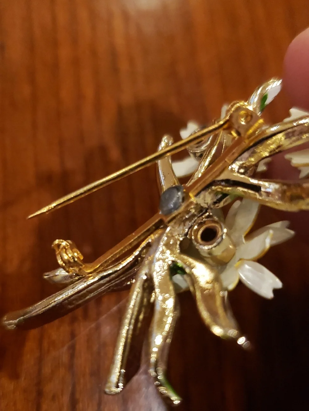 Vtg- Gold and Yellow Floral Brooch